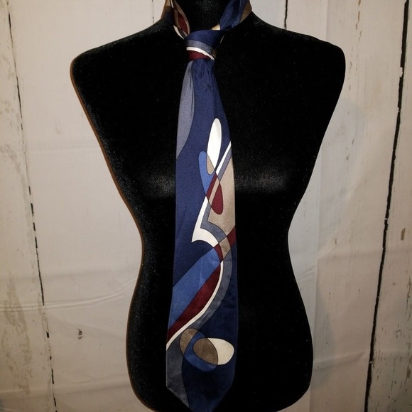 castle Other - Castle Neckwear Silk Blue red cream white Gray Tie